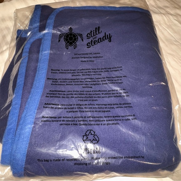 Still and Steady Meditation Yoga Candy Fleece Blanket - Picture 3 of 4